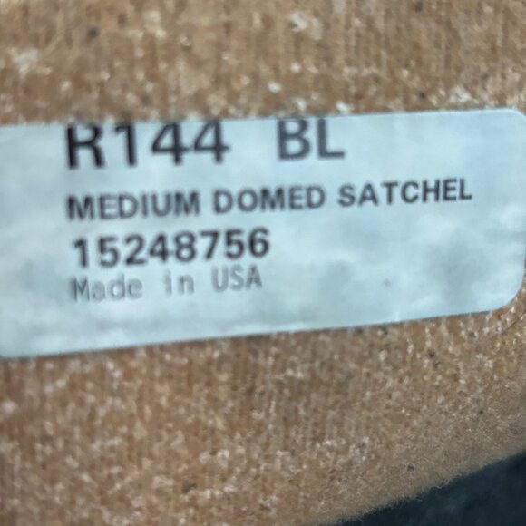 Authentic Vintage Dooney & Bourke Leather Dark Blue Domed Satchel Bag - R144 BL - Picture 12 of 12